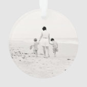 Beach Ocean Sand INITIALS Blue Foto Keepake Ornament (Rückseite)