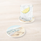 Beach Ocean Sand Sandals Getränkeuntersetzer (Seite)