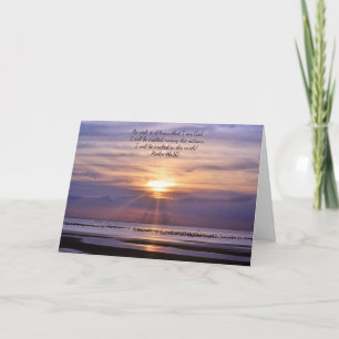 Beach Ocean Scripture Card Psalm 46:10 Seien Sie n Karte