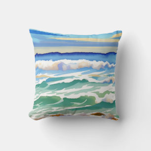 Beach Ocean Sea Design 300 Blue Green Kissen