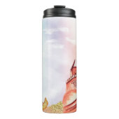 ~* Beach Ocean Sea Nautical SandCastle Surf Board Thermosbecher (Vorderseite)