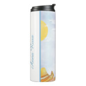 ~* Beach Ocean Sea Nautical SandCastle Surf Board Thermosbecher (Nach links gedreht)