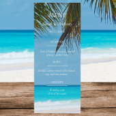 Beach Ocean Seaside 50. Wedding Anniversary Food Menükarte