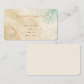 Beach Ocean Seaside Art Business Card Café Visitenkarte (Vorne/Hinten)
