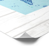 Beach Ocean Shore Wall Art Whale Schildkröte Starf Poster (Ecke)