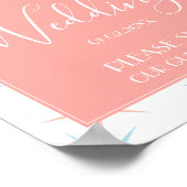 Beach Ocean Starfish Hochzeitstorch Poster (Ecke)