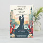 Beach Ocean Summer New Orleans Brautparty Einladung (Stehend Vorderseite)