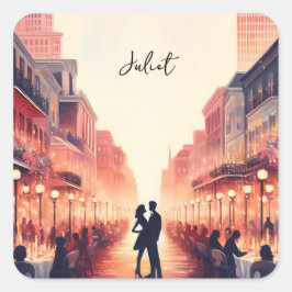 Beach Ocean Summer New Orleans Brautparty Quadratischer Aufkleber