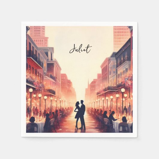 Beach Ocean Summer New Orleans Brautparty Serviette (Vorderseite)