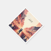 Beach Ocean Summer New Orleans Brautparty Serviette (Ecke)