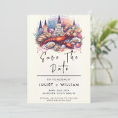 Beach Ocean Summer New Orleans Wedding Save The Date (Stehend Vorderseite)