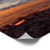 Beach Ocean Sunrise Foto Poster (Ecke)