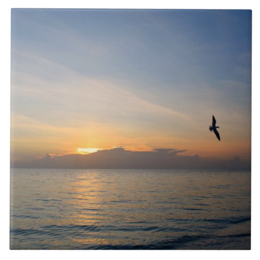 Beach Ocean Sunset Foto 195 Fliese (Vorderseite)