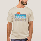 Beach Ocean Sunset Perpetual Art T-Shirt (Vorderseite)