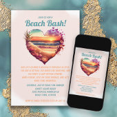 Beach Ocean Sunset Tropical Birthday Einladung
