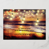 Beach Ocean Thema Save the Date Folieneinladung (Rückseite)