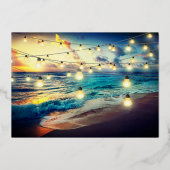 Beach Ocean Thema Save the Date Folieneinladung (Rückseite)