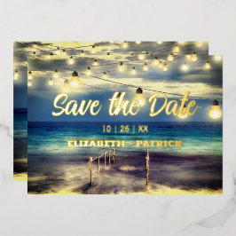 Beach Ocean Thema Save the Date Folieneinladung