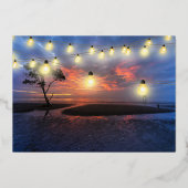 Beach Ocean Thema Save the Date Folieneinladung (Rückseite)