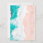 Beach Ocean Tropical Aquamarines Brautparty Einladung (Rückseite)