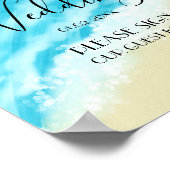 Beach Ocean Tropical Wedbook Sign Poster (Ecke)
