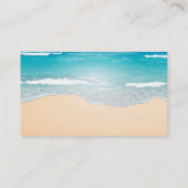 Beach Ocean Vacation Holiday Custom Visitenkarte (Rückseite)