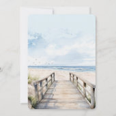 Beach Ocean View Brautparty Einladung (Rückseite)