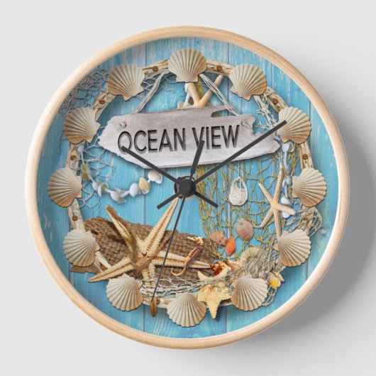 Beach - Ocean View Wanduhr (Vorderseite)