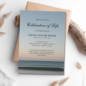 Beach Ocean Water Feier des Lebens Graublau in Einladung