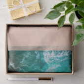 Beach ocean water on seashore sand tropical summer seidenpapier (Geschenk)