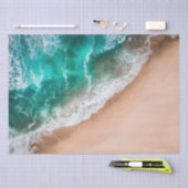 Beach ocean water on seashore sand tropical summer seidenpapier (Handwerk)