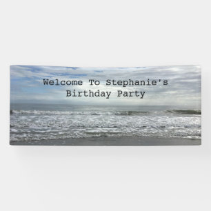 Beach Ocean Water Sky Foto Cool Geburtstagsparty Banner