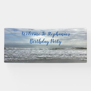 Beach Ocean Water Sky Foto Niedliche Geburtstag Pa Banner