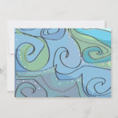 Beach Ocean Wave Bar Bat Mitzvah Einladung (Rückseite)