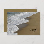 Beach Ocean Waves Hochzeitungs RSVP Response Card (Vorne/Hinten)