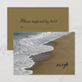 Beach Ocean Waves Hochzeitungs RSVP Response Card Karte (Vorne/Hinten)