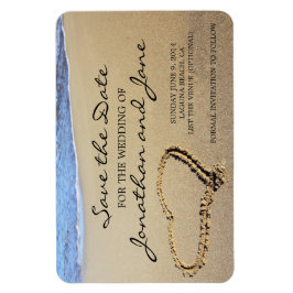 Beach Ocean Wedding Deluxe Save the Date Magnet