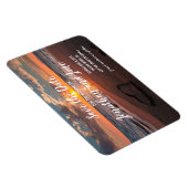 Beach Ocean Wedding Heart Deluxe Save the Date Magnet (Rechte Seite)