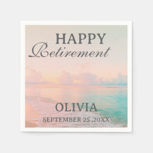 Beach- oder Summer Theme Retirement Party Serviette