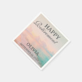 Beach- oder Summer Theme Retirement Party Serviette (Ecke)
