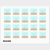 Beach Ombre DANK YOU Watercolor Stickers (Blatt)