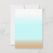 Beach Ombre Elegant UAWG Response Card Einladung (Rückseite)