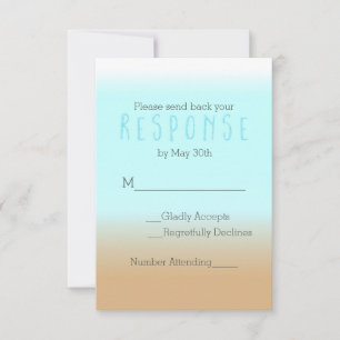 Beach Ombre Elegant UAWG Response Card Einladung