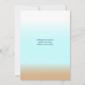 Beach Ombre Elegant Verlobung Dusche Einladung (Rückseite)