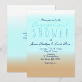 Beach Ombre Elegant Verlobung Dusche Einladung (Vorne/Hinten)