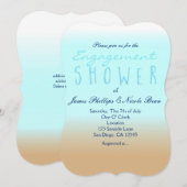 Beach Ombre Elegant Verlobung Dusche Einladung (Vorne/Hinten)