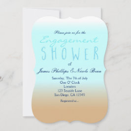 Beach Ombre Elegant Verlobung Dusche Einladung