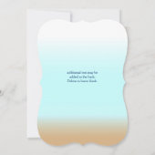 Beach Ombre Elegant Verlobung Dusche Einladung (Rückseite)