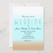 Beach Ombre Elegant Watercolor Hochzeit Einladunge Einladung (Vorderseite)
