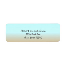 Beach Ombre Elegante Einladungsanschrift Labels